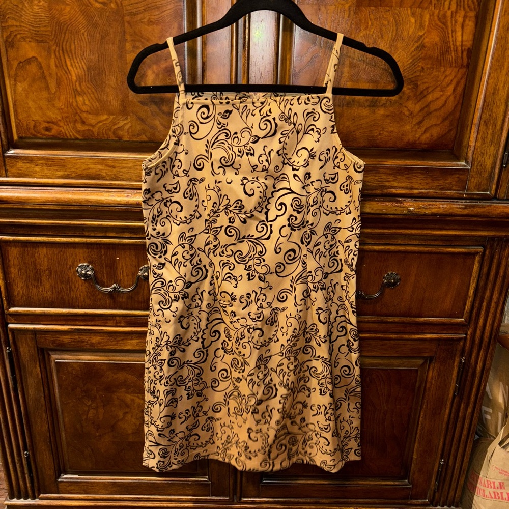 Vintage Just Kidding By La Belle Patterned Midi Dress Size 14